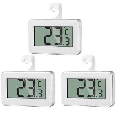 AiQInu 3 Thermomètre Numérique Mini, Thermometre Congélateur, Thermometre Frigo Digital