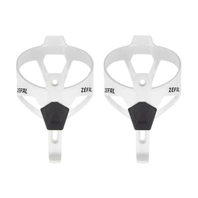 ZEFAL Pack Pulse A2 - Confezione di Due Portaborraccia per Bicicletta leggeri, porta bottiglia/mountain bike, bici da strada, resistente e durevole, 26g Ogni Porta Bottiglia - Bianco