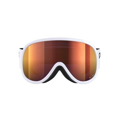 POC Unisex – okulary narciarskie Retina Mid dla dorosłych, Hydrogen White/Partly Sunny Orange, rozmiar uniwersalny