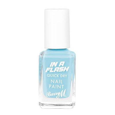 Barry M In a Flash Quick Dry Nail Paint, Shade Speedy Sky Blue, Quick Dry Nail Polish
