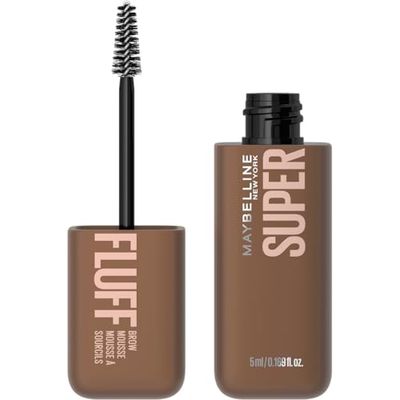 Maybelline New York Superfluff Brow Mousse, Soft, Full Brows, All Day Wear, Airy Volumising Mousse, Stiff Resistant, Flake Resistant, Soft Brown (Shade 255)