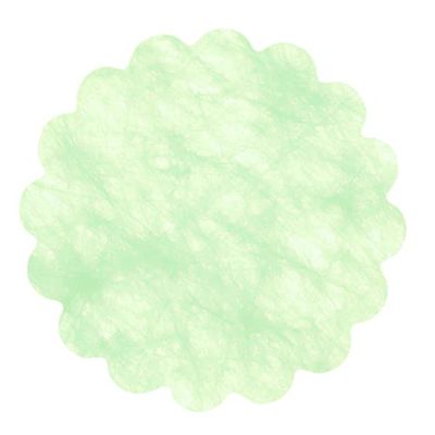Zak 100 decoraties tnt stoflook Flower Poly Lab (Ø 24 cm), pastelgroen