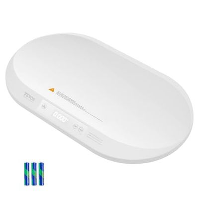 VEVOR Báscula Digital Multifunción para Bebés con Cinta Métrica, para Controlar el Peso y la Altura, con Función de Retención y Tara, 5 uds para Bebés, Niños Pequeños y Mascotas, 548 x 320 x 47 mm