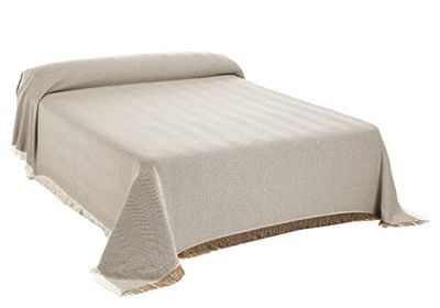 Foulard polyvalent Martina Home Spiga, 80% coton, 20% polyester, brut/beige 260L x 230W