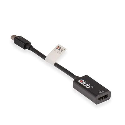 CLUB3D Mini DisplayPort 1.2 a HDMI 2.0 UHD adaptador ativo - adaptador para cabo (DisplayPort 1.2, HDMI 2.0, macho / fêmea connector, 0,15 m, preto)