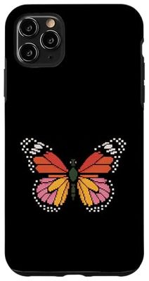 Monarch Butterfly Pixel Art Retro Games Gamer Ragazzi Ragazze Custodia per iPhone 11 Pro Max