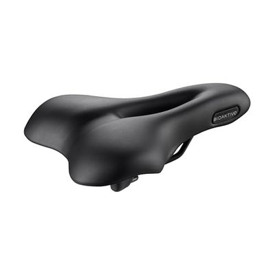 Selle San Marco BIOAKTIVE Trekking Open-Fit – Urban och Stadscykelsadel med Anatomiskt Hål, E-bike och Trekking, Bekväm – Storlek S2, Svart