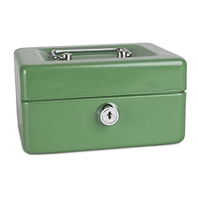 Danubio 5231001pl de 06 Dinero láser, Bote Ocultacion Caja con Llave, pequeño, 152 x 80 x 115 mm, color verde