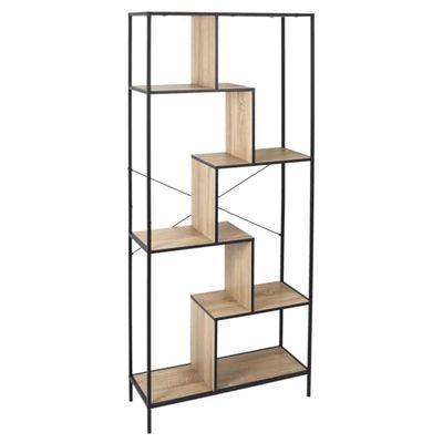 HOME DECO FACTORY HD7186 HD7186-Estantería Edison para almacenaje Industrial, Metal, Grande, 80x80x40 cm