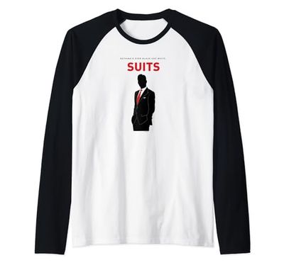 Suits Harvey Specter Nothing’s Ever Black and White Camiseta Manga Raglan