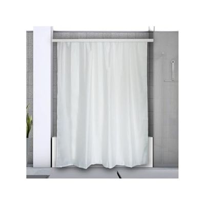 Spirella, Barre Tringle pour Rideau de Douche ou Baignoire Extensible sans perçage en Alu, Modèle Surprise, Adapté à Tous Les Rideaux, Glisseurs Inclus, 75-125cm, Blanc