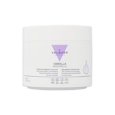 Valquer Masque capillaire professionnel à l'oignon, sans odeur d'oignon, avec une activité antioxydante, stimulant les cheveux et apporte plus de brillance et de douceur. Pour tous les types de