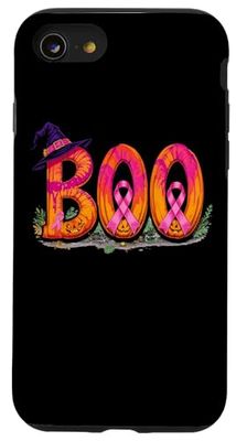 Boo Pink Ribbon Halloween Witch Hat Case for iPhone SE (2020) / 7/8