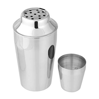 Fackelmann Feliche para coquetéis profissionais e batidos, Shaker para Barman, coqueteleira empregado de mesa, misturadora para Cocktails, aço inoxidável, 400 ml, 20 x 8 cm, 1 unidade.