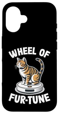 Wheel Of Fur-Tune Robot Vacuum Cleaner Funny Cat Case for iPhone 16