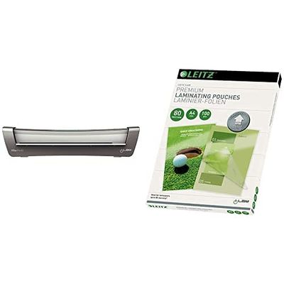 LEITZ iLAM, Plastificatrice Office PRO, Formato A3, 4 rulli + Leitz Pouch A4 80 micron (100 pezzi)