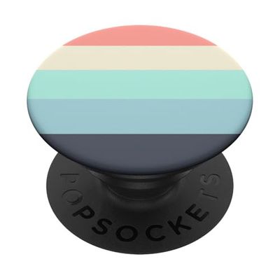 Lindo Cinco Colores Rayas Calma Breeze Tema Gráfico Minim PopSockets PopGrip Adhesivo