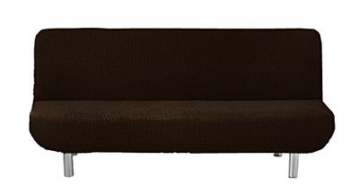 Eysa Cora Bi-Elastic Clic Clac Sofa Cover 3-Seats, Polyester-Cotton, Brown, 36 x 27 x 14 cm