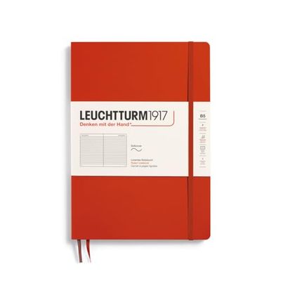 LEUCHTTURM1917 370307 notitieboek Composition (B5), softcover, 123 genummerde pagina's, Fox Red, gelinieerd