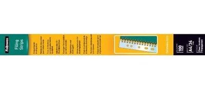 Fellowes 5360501 Filing Strips for Wire Binding Combs A4 31 Punch Holes, Transparent (100 Pieces)
