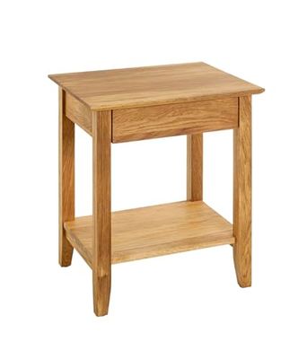 HAKU Möbel Console eiken, Massief hout - Maat: B 50 cm x H 60 cm x D 40 cm, Stijl: Traditioneel