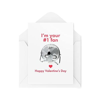 Grappige Valentijnsdag kaarten | Koppels kaart | Paar Wenskaart | I'm Your Number 1 Fan | Banter Joke Vriendin Vriendje Liefde | CBH823