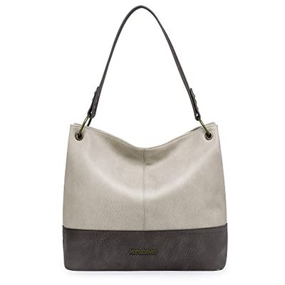 Montana West Hobo Bag Purses and Handbags for Women Top Handle Handbags with Pockets Zipper, A-grey, L
