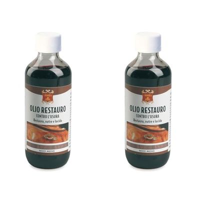 Gubra Olio Restauratore Flacone Noce Medio 200ml (Confezione da 2)
