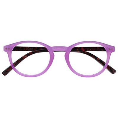 OPULIZE Zen Occhiali Da Lettura Lucente Rosa Viola Scuro Piccolo Uomo Donna Cerniere Molla R24-4 +2,50