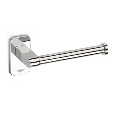 TATAY Porte-Rouleau de Papier Hygiénique sans Couvercle, Acier Inoxydable, Double Système de Fixation avec Vis ou Colle. Dimensions: 6,5 x 6 x 14 cm