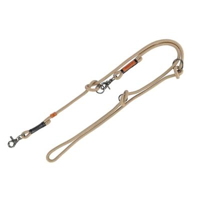 TRIXIE Guinzaglio per cani BE NORDIC V-Linea S – M, 2,00 m ø 8 mm in sabbia/nero – guinzaglio regolabile con fascino nordico – per cani di piccola e media taglia – 17224