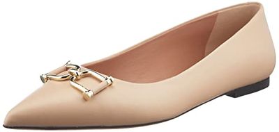 BOSS Dam Olivia Ballerina E-C ballet platt, ljus beige 272, 1 UK (35 EU), Ljus beige 272, 1 UK