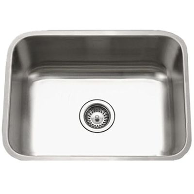 Houzer STS-1300-1 Eston Series Undermount Stainless Steel Single Bowl Kitchen Sink, 18 Gauge by Houzer