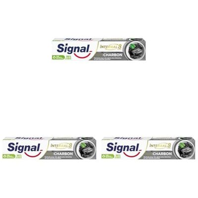 Signal Nature Elements Blancheur & Détox - Dentífrico, de carbón (tubo de 75 ml) (Paquete de 3)