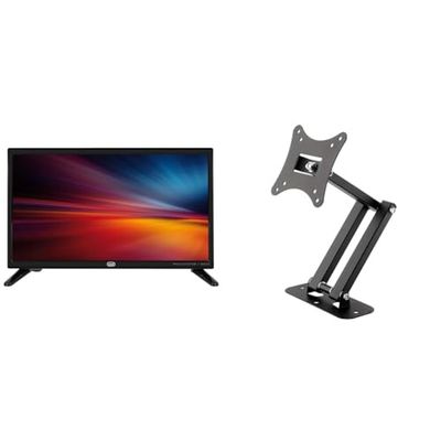 Trevi LTV 1904 SA2, TV 19 Pollici LED HD con Ricevitore Digitale Terrestre & TEMPO DI SALDI Staffa Braccio Tv Supporto A Muro Per Monitor Lcd Led Plasma Da 10 A 32 Pollici