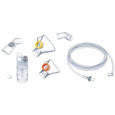Beurer 601.19 - Pack de Accesorios para Inhalador IH-26 Kids/IH-26, Nebulizador, Tubo Boca, Mascarilla Silicona Bebe, Mascarilla Silicona Niño, Tubo Flexible, 10 Filtros