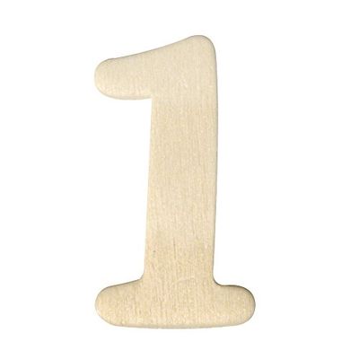 RAYHER 6162600 Wooden Numbers, 4 cm, 1