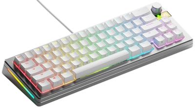 Glorious Gaming GMMK 3 PRO HE: tastiera Rapid Trigger, Hall Effect, scocca alluminio modulare, polling 8K, switch hot swap MX e magnetici, guarnizioni modulari, compact 65%, QWERTY americano - Argento