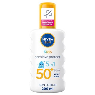 NIVEA SUN Solkräm barn Kids Sensitive Protect & Play Spray SPF50+ 200ml