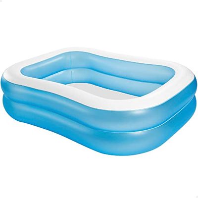 Intex 57180 Pool Rektangulär, Ljusblå färg Vit, 203 x 152 x 48 cm, I3.5 l