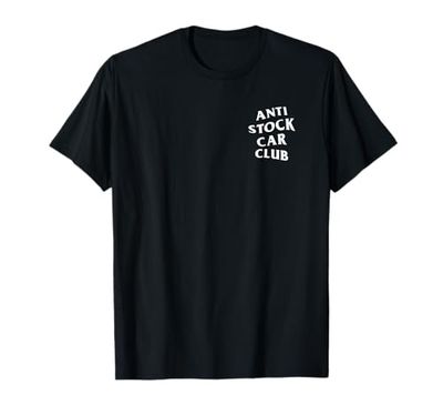 Logotipo de JDM Goods Anti Stock Car Club White Camiseta
