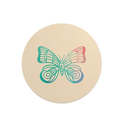 Questo Casa, Tapis de Souris Rond imprimé numérique avec Fond antidérapant pour Bureau et Maison Diamètre 22 cm