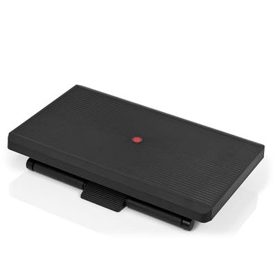 hjh OFFICE 721040 Apoio para os pés ergonómico Stripe Pro preto, suporte para pés com altura ajustável, apoio para os pés, inclinável sem etapas