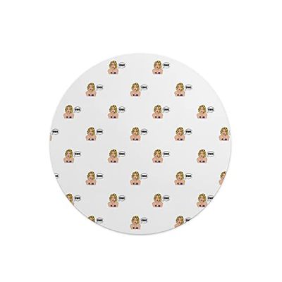 Questo Casa, Round Digital Printed Mouse Pad, Non-Slip Base, for Office and Home, Diameter:22cm