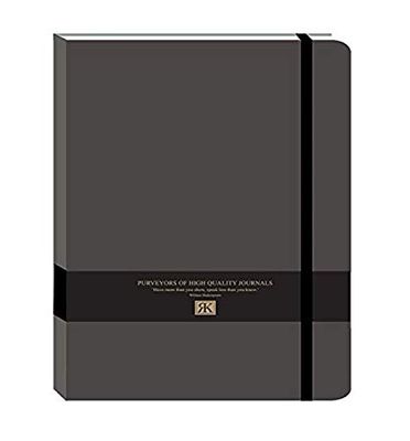 Robert Frederick Large Pu Journal Gold Foil Bellyband-Black, Paper, Assorted, 13 x 28 x 20 cm