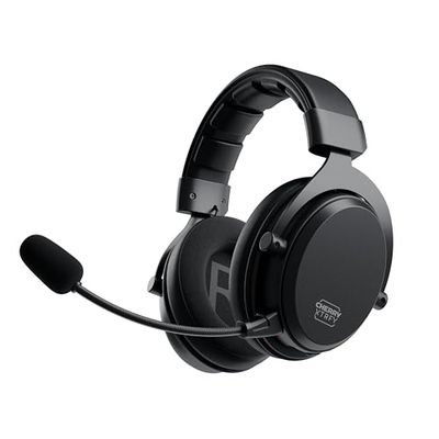 CHERRY XTRFY H3 Wireless, Draadloze Gamingheadset, Esports-Geoptimaliseerd Geluid, Voor Gamen, Streamen En Muziek, Afneembare Microfoon, Comfortabel, Zwart