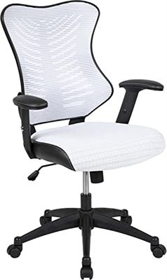 Flash Furniture Chaise de Bureau Ergonomique pivotante à Dos Haut avec Bras réglables., 25.75"W x 25"D x 39" - 42.75"H