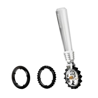 Marcato Tagliapasta, Rotella Tagliapasta, 3 Tipi di Taglio, anche per Biscotti, Chiacchiere e Creckers, Accessorio da Cucina, Made in Italy. Modello: Pastawheel, Argento