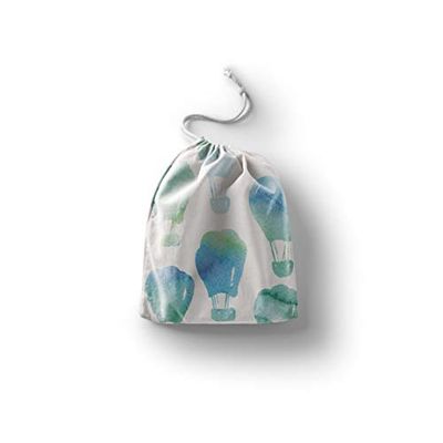 Bonamaison Impreso Algodón Bolsas con Cordón, Bolsa con Cordel para el Hogar y el Almacenamiento de Verduras, Bolso de Compras, Plegable, Ecologica, Reutilizables, Tamaño: 12x15 Cm