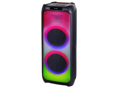 Trevi XF 3400 Pro Haut-Parleur amplifié Fire Flame, Mp3, USB, MicroSD, AUX-in, Fonction TWS, Bluetooth, Triple Alimentation, karaoké Partie Haut-Parleur avec Microphone sans Fil Inclus